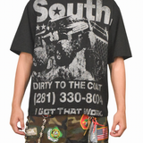 South Monster Truck T-Shirt - Black/Metallic Silver