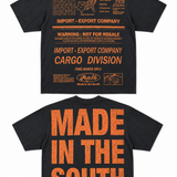 Southern Freight T-Shirt - Off Black/Orange
