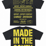 Southern Freight T-Shirt - Off Black/Yellow