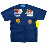Vintage Patch Mechanic Work Shirt - Navy (Medium)