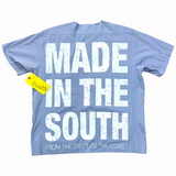 Vintage Patch Mechanic Work Shirt - Light Blue (Large)