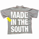 Vintage Patch Mechanic Work Shirt - Grey (Large)