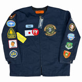 Vintage Patch Work Jacket - Navy (Large)