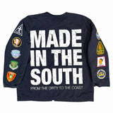 Vintage Patch Work Jacket - Navy (Large)
