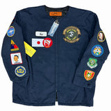 Vintage Patch Work Jacket - Navy (Large)