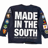 Vintage Patch Work Jacket - Navy (Large)