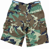 Vintage South Military Patch Baggy Shorts - Woodlands Camo (27W - 42W)