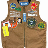 Vintage Patch Work Vest - Tan (Small)