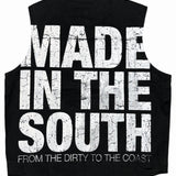 Vintage Patch Work Vest - Black (Large)