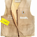 Vintage Signature Sherpa Work Vest - Light Tan (Medium)