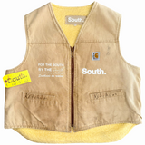 Vintage Signature Sherpa Work Vest - Light Tan (Large)