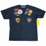 Vintage Patch Mechanic Work Shirt - Dolphin Blue (M-L)