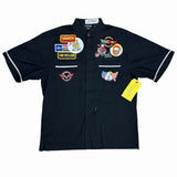 Vintage Patch Mechanic Work Shirt - Black (Medium)