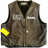 Vintage Signature Sherpa Work Vest - Faded Brown (XXL)