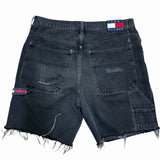 Vintage Patch Denim Shorts - Black (36W)